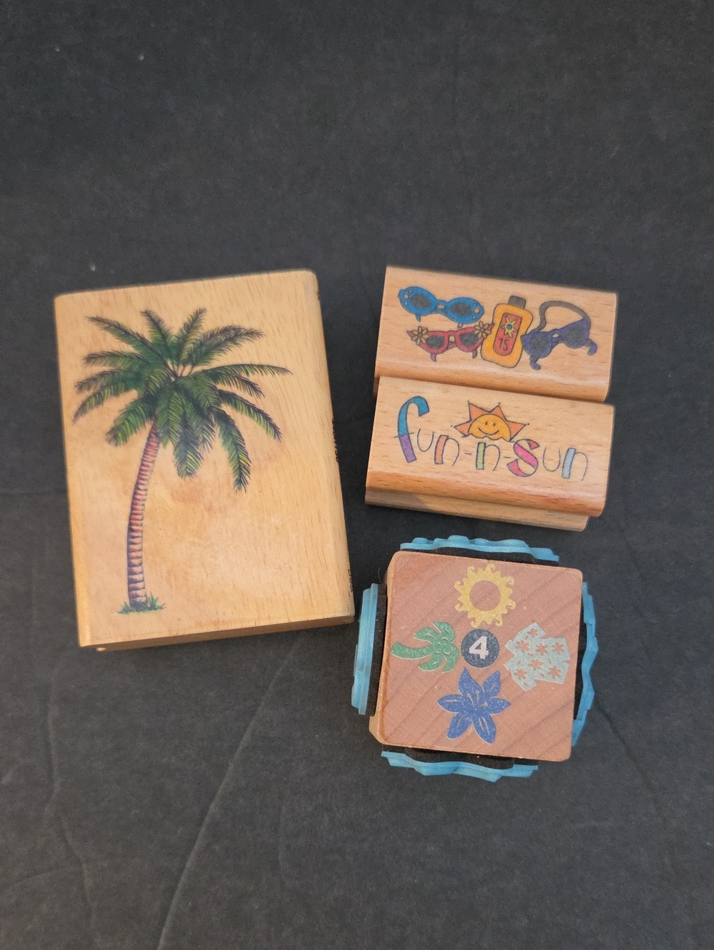 Fun in the Sun Wooden Stamp Set - 8 Stamp Set